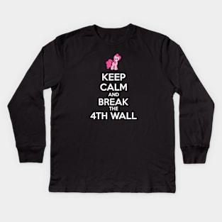 Keep calm and break the 4th wall Kids Long Sleeve T-Shirt